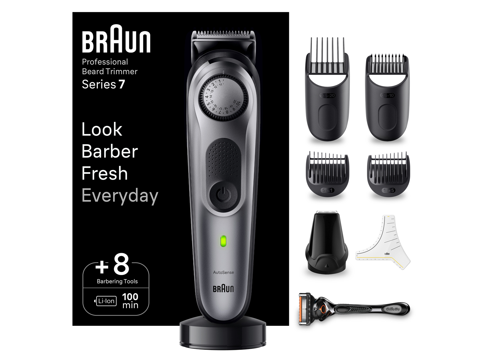 Braun Barttrimmer Styler BT7420 Black / Spc Grey Braun Barttrimmer Styler BT7420 Black / Spc Grey